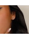 Boucles d'oreilles Or Blanc et Diamants 0,12 carat " LIFE"