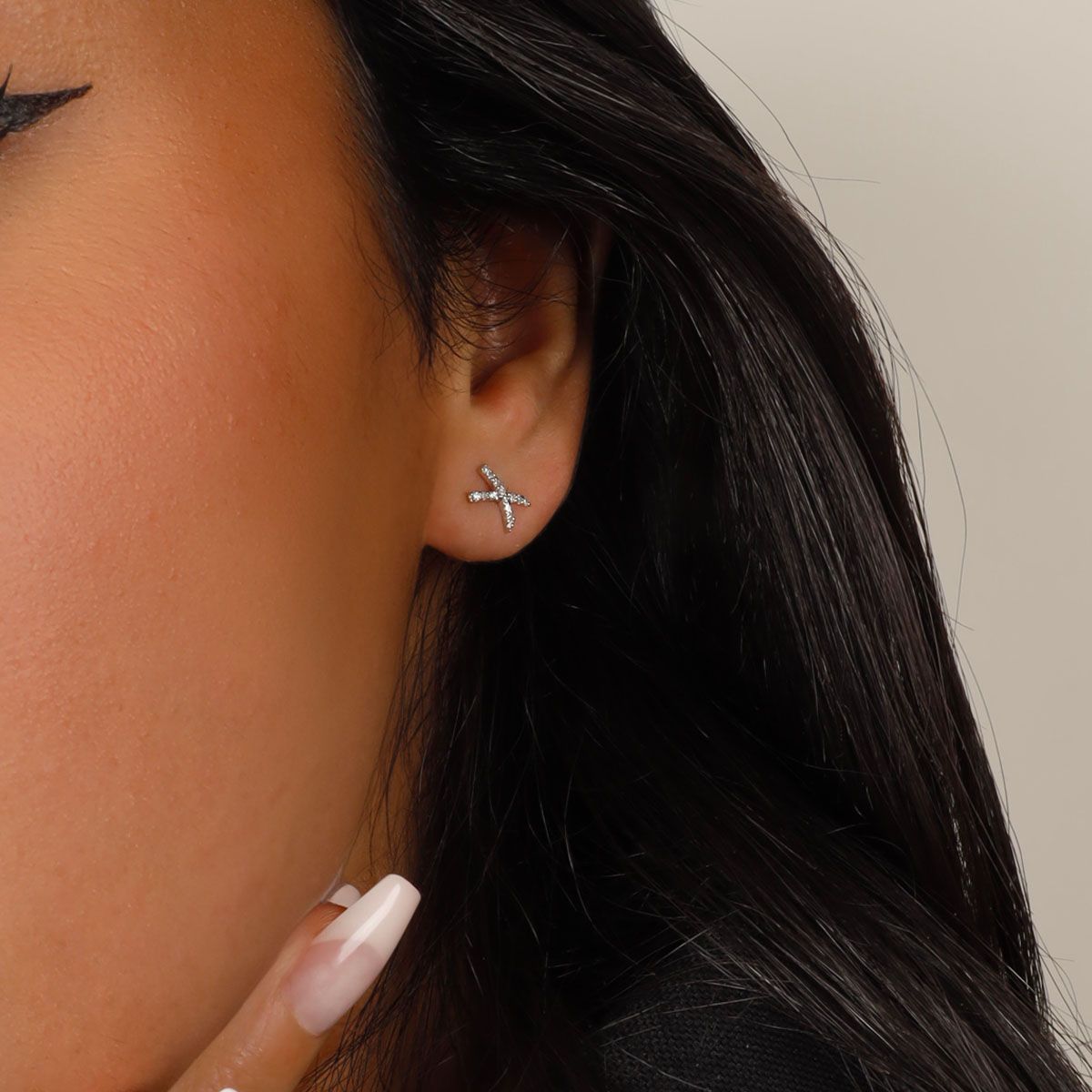 Boucles d'oreilles Or Blanc et Diamants 0,12 carat " LIFE" Boucles d'oreilles "L'appétissante" Or blanc et Diamant