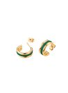 Boucles d'oreilles Rosefield "Emerald Triple Hoops Gold" Acier doré - JEETG-J716