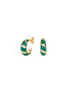 Boucles d'oreilles Rosefield "Emerald Croissant Hoops Gold" Acier doré- JEECG-J717
