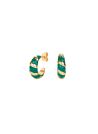 Boucles d'oreilles Rosefield "Emerald Croissant Hoops Gold" Acier doré- JEECG-J717