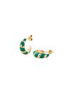 Boucles d'oreilles Rosefield "Emerald Croissant Hoops Gold" Acier doré- JEECG-J717