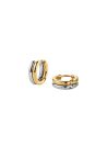 Boucles d'oreilles Rosefield "Duotone 2-way Hoops Gold" Acier doré- JED2G-J709