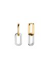 Boucles d'oreilles Rosefield "Duotone Link Hoops Gold" Acier doré- JEDLG-J712