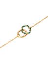 Bracelet Rosefield "Emerald Duo Bracelet Gold" Acier doré- JBEDG-J715