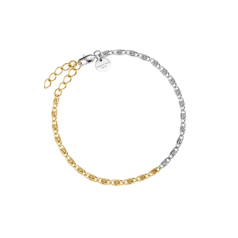 bracelet rosefield "duotone swirl bracelet gold" acier doré  - jbdsg-j706
