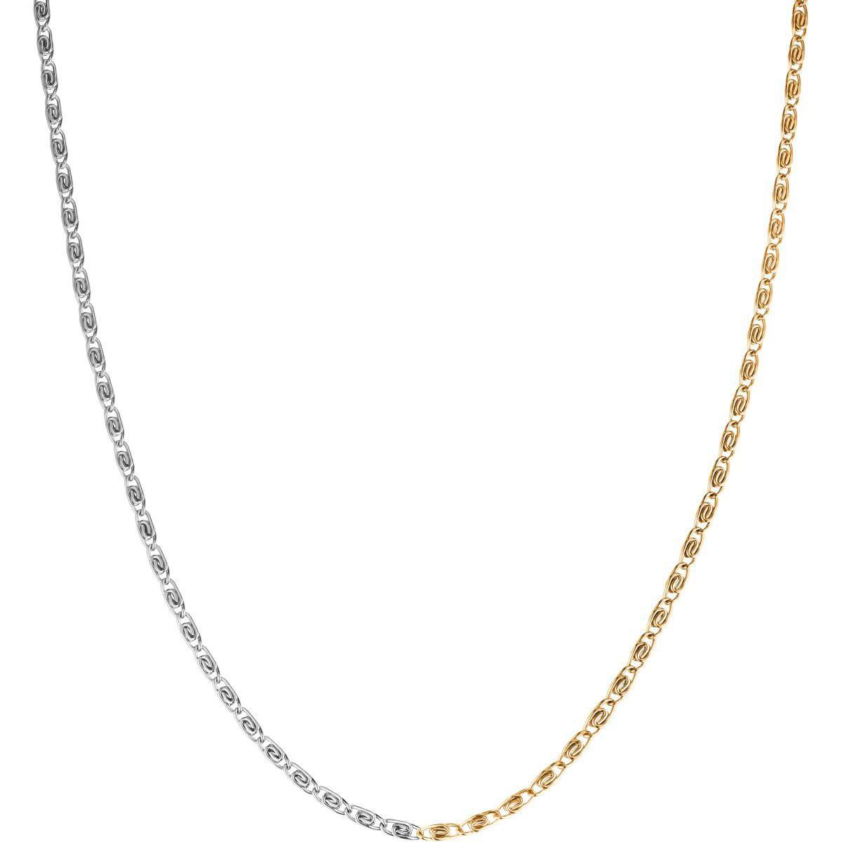 Collier Rosefield "Duotone Swirl Necklace Gold" Acier doré  - JNDSG-J705