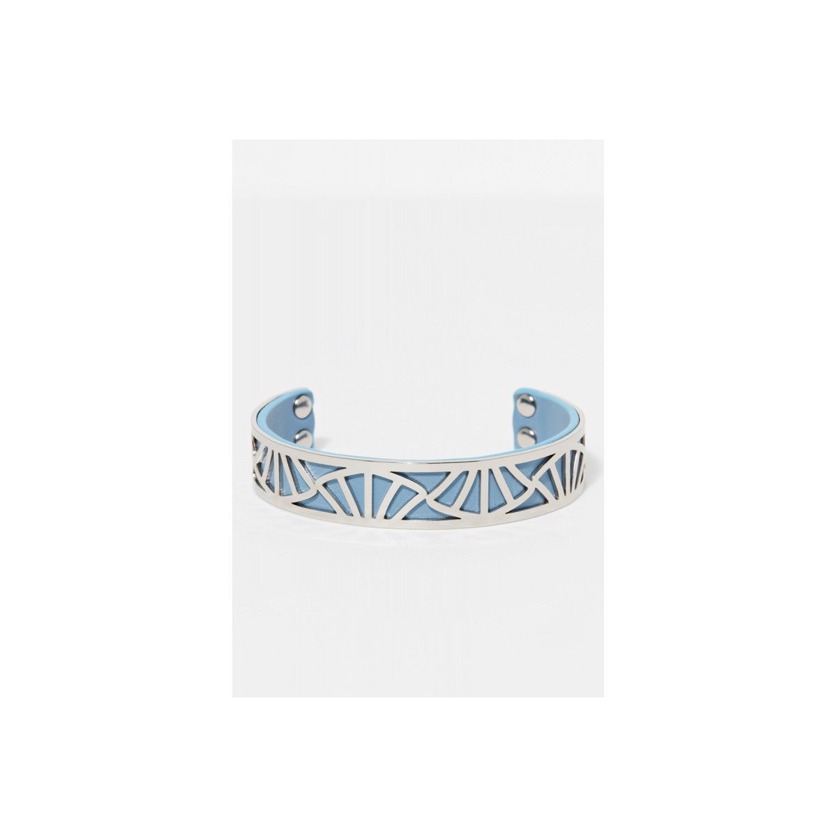 Bracelet MEROPE bleu Bracelet Jonc PICTURALE bleu finition argentée