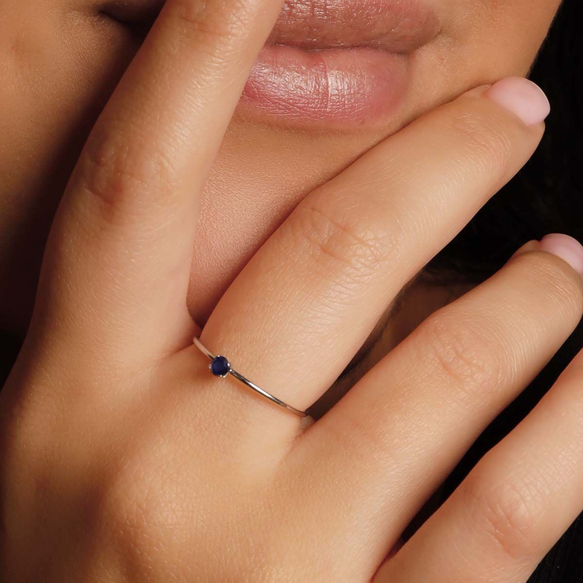 Bague "Only One" Or Blanc et Saphir Bague "Nostalgie" Or blanc