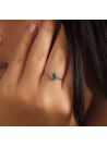 Bague "Perrine" Or, Emeraude et Diamants