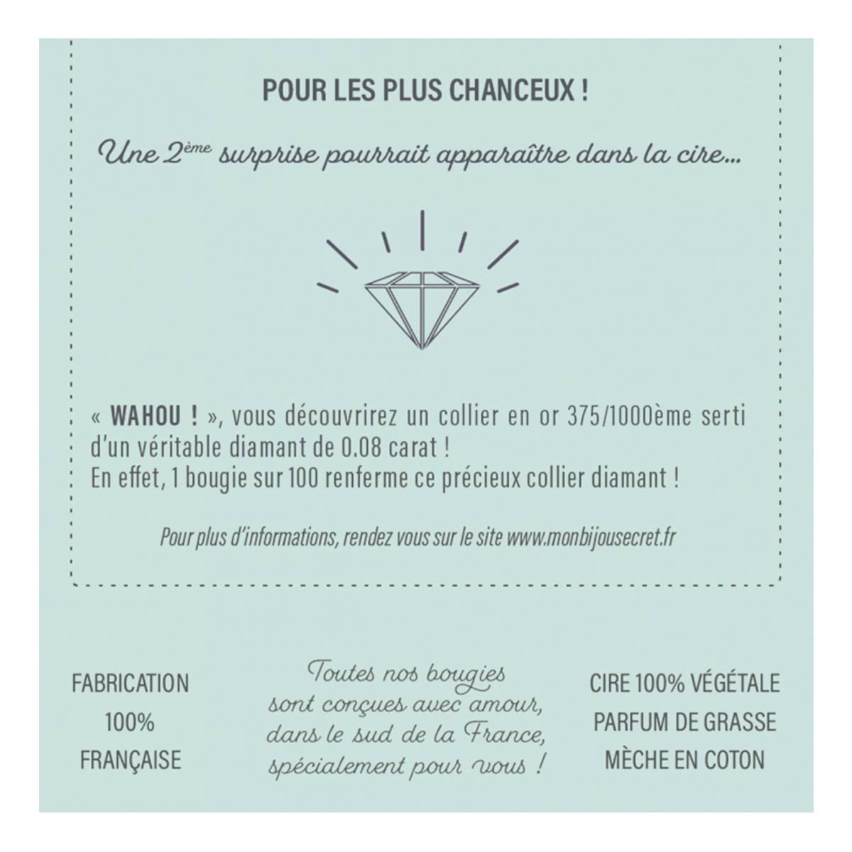 Bougie bijou CERISIER Collier argenté
