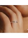Bague Alliance "divine" Or blancblanc et Diamants