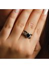 Bague"Dakan Saphir" Or jaune et Diamants