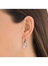 Boucles d'oreilles Rosefield "Duotone Link Hoops Gold" Acier doré- JEDLG-J712