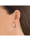 Boucles d'oreilles Rosefield "Duotone Swirl Hoops Gold" Acier doré- JEDSG-J711