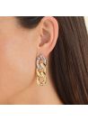 Boucles d'oreilles Rosefield "Duotone Chain Earrings Gold" Acier doré- JEDCG-J713