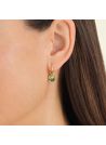 Boucles d'oreilles Rosefield "Emerald Wavey Coin Hoops Gold" Acier doré- JEEWG-J725
