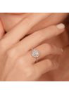 Bague "Pompadour" Or blanc et Diamants