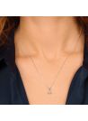 Pendentif Or Blanc et Diamant