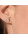 Boucles d'oreilles Or Blanc et Diamants 0,15 carat "SWEET ILLUSION"