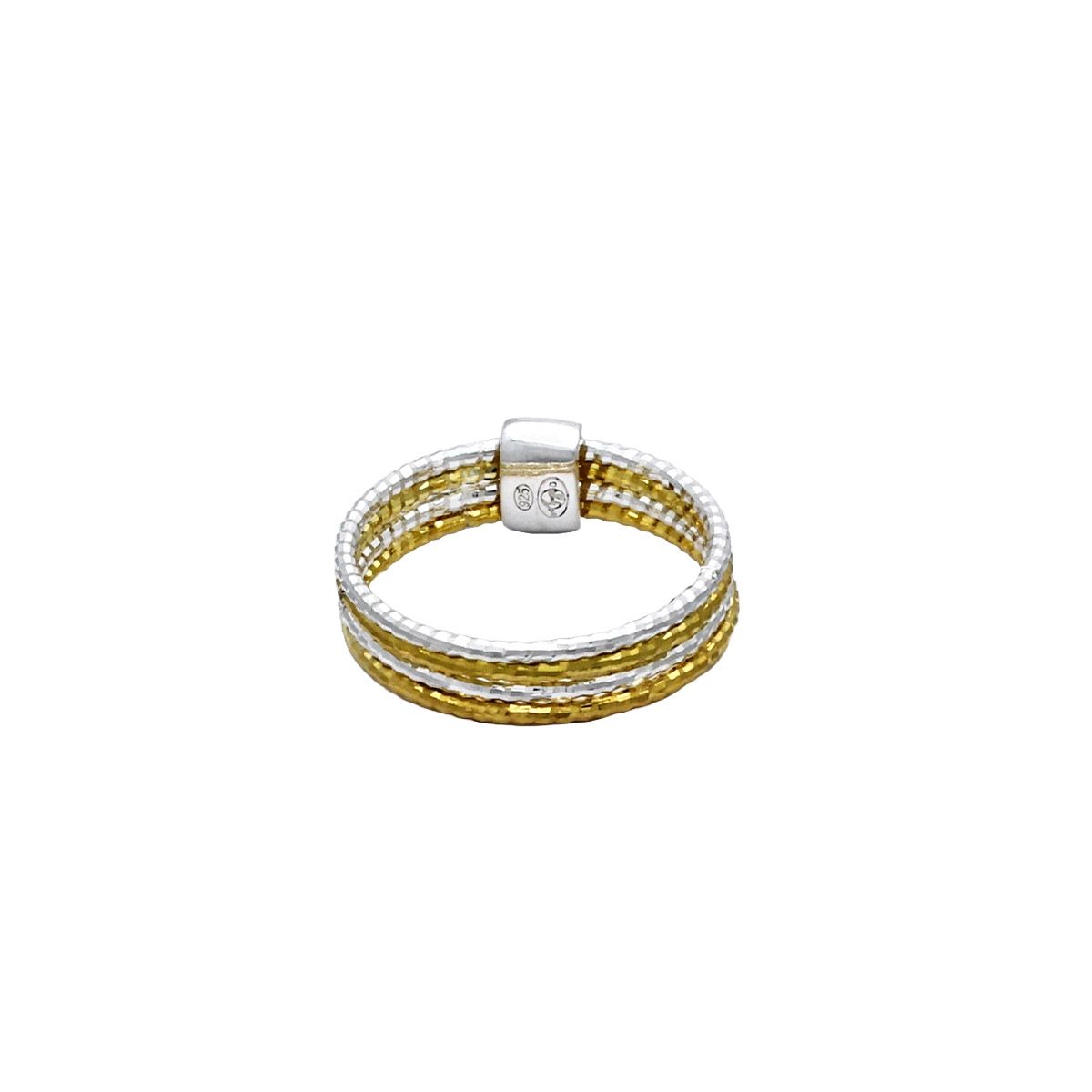 Bague "Eris" Argent 925 / 1000 Bicolore