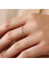 Bague Alliance "Entortillement" Or blanc et Diamants