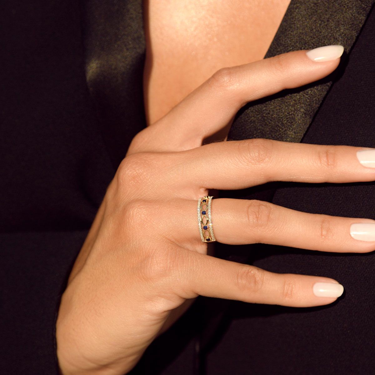 Bague "Sapphire Crown" Or et Diamants Bague "Émancipée" Or jaune et Saphir