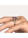 Bague "Pink Fiction Améthyste" Or jaune et Diamants