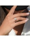 Bague "Newcastle" Or blanc et Diamants