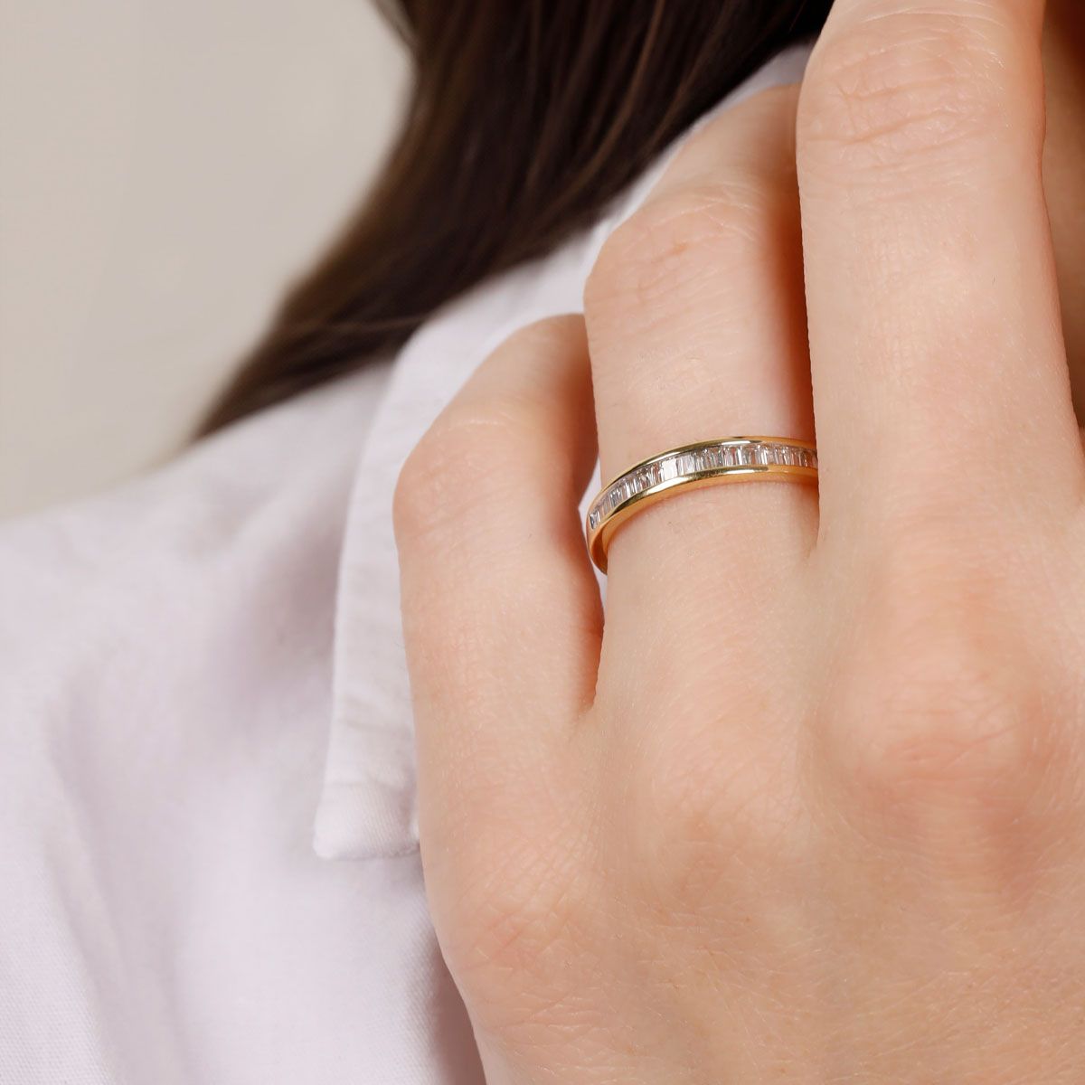 Bague "Auréolée" Or jaune et Diamant