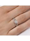 Bague "Brillant Duo" Or blanc et Diamants