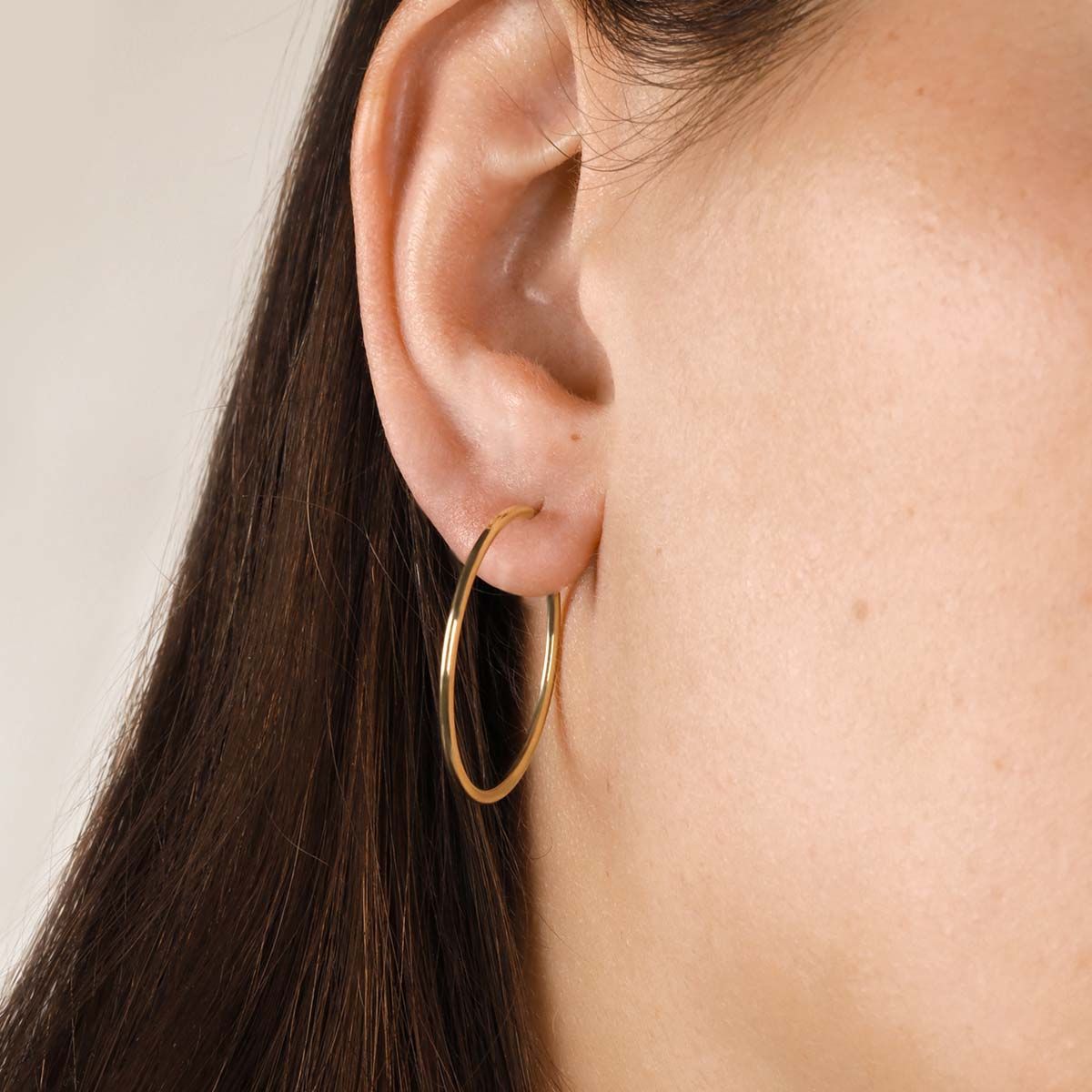 Boucles d'oreilles or jaune "Créoles Distinction" Boucles d'oreilles or jaune "Créoles Distinction"