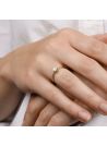 Bague "Akna" Or jaune et Diamants