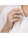 Bague "Flower Explosion" Or blanc et Diamants