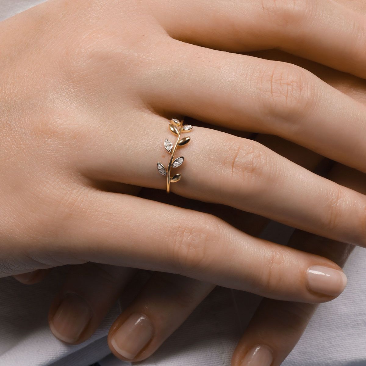 Bague "Yilana" Or jaune et Diamants