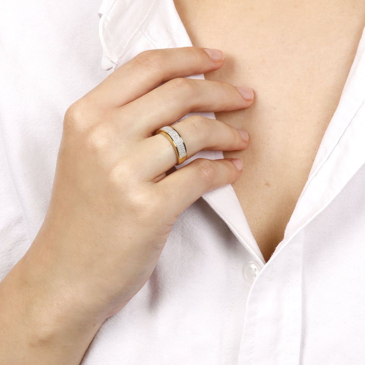 Bague "Béguin Majestueux" Or jaune et Diamant