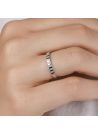 Bague "Linéa" Or blanc et Diamants