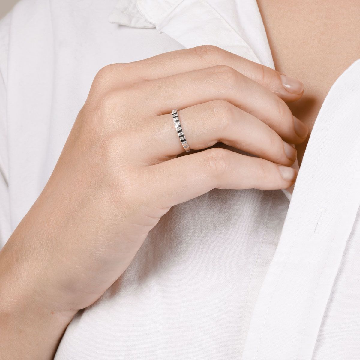 Bague "Capricieuse" Or blanc et Diamant