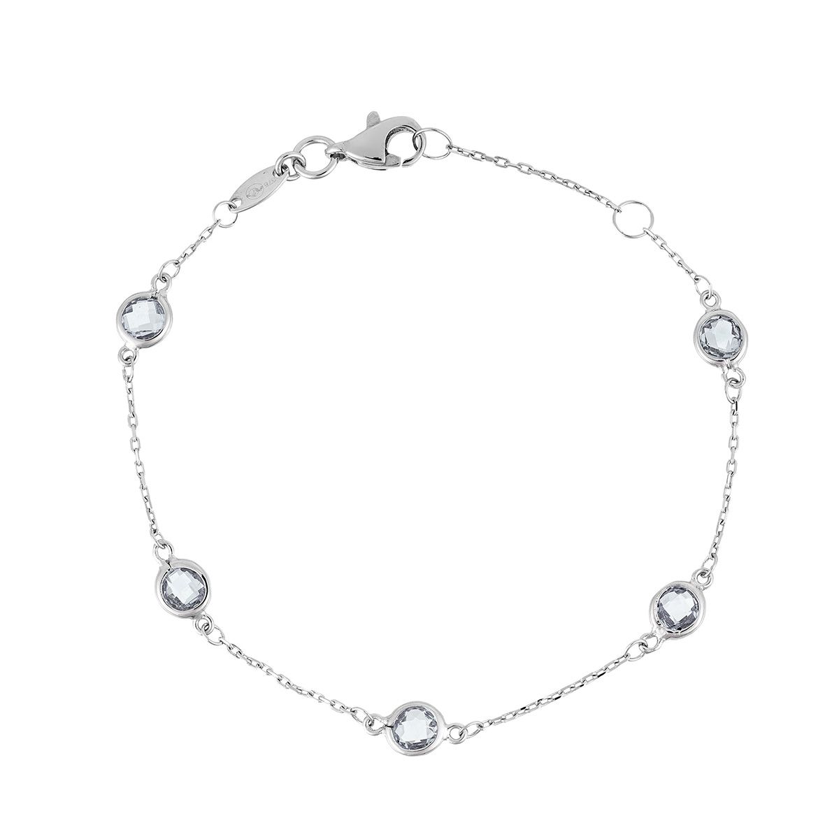 Bracelet Or Blanc et Topaze Bracelet Or Blanc et Topaze
