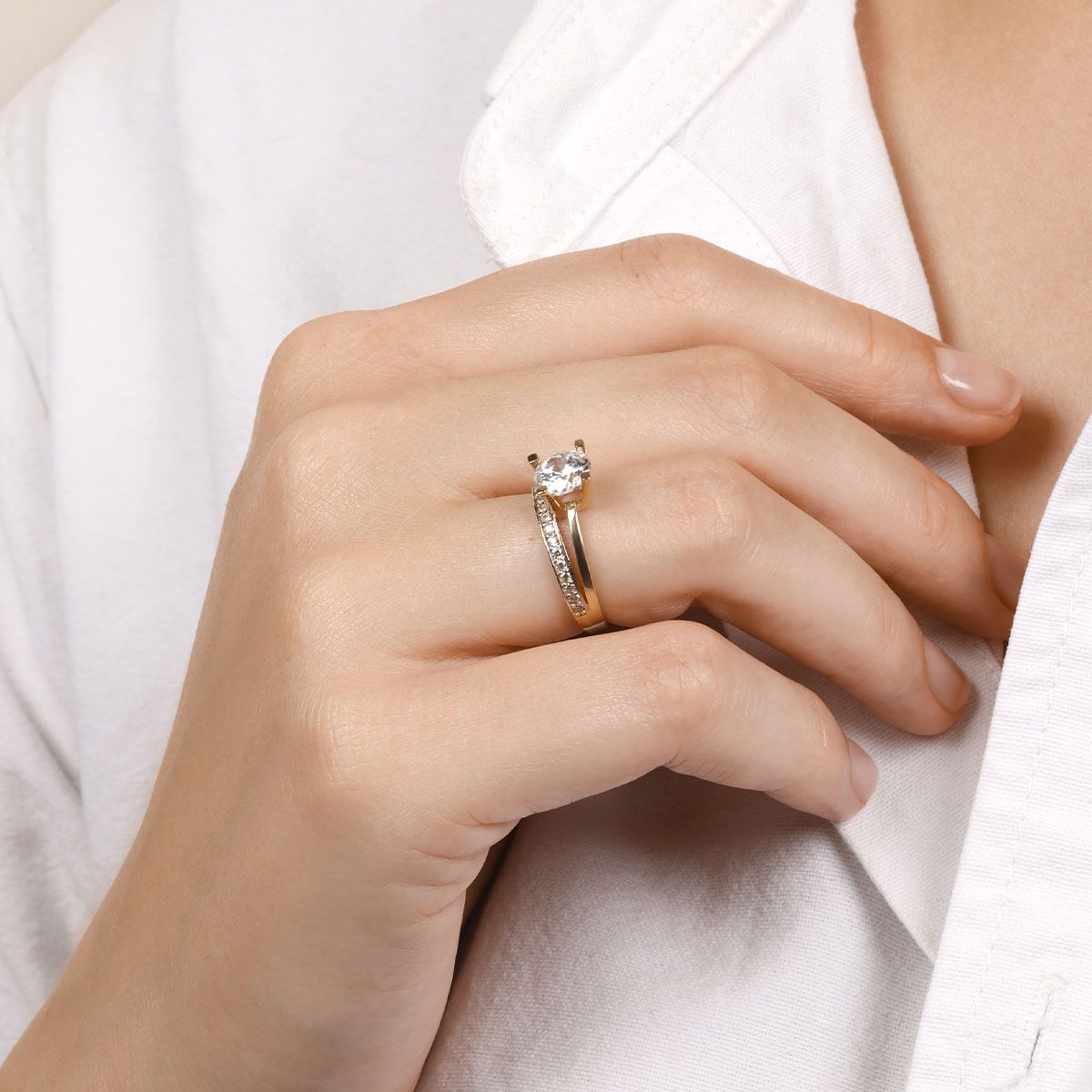 Bague "Majestueuse" Or bicolore Bague "Éclipse" Or bicolore
