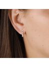 Boucles d'oreilles "Sagesse" Or blancet zirconium