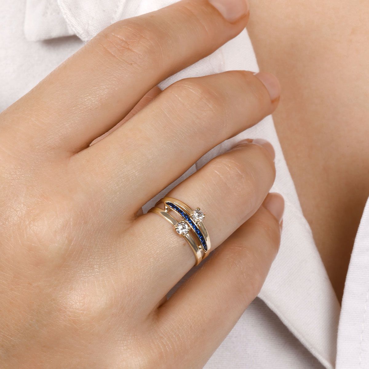 Bague " Dulce " Or Jaune et Zirconium Bague "Vérité" Or jaune