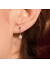 Boucles d'oreilles Or Blanc "COMME SUR UN NUAGE" Diamants 0,01 carat