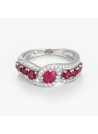 Bague "Affection Exquise" Or blanc et Rubis
