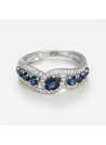 Bague "Affection Exquise" Or blanc et Saphir