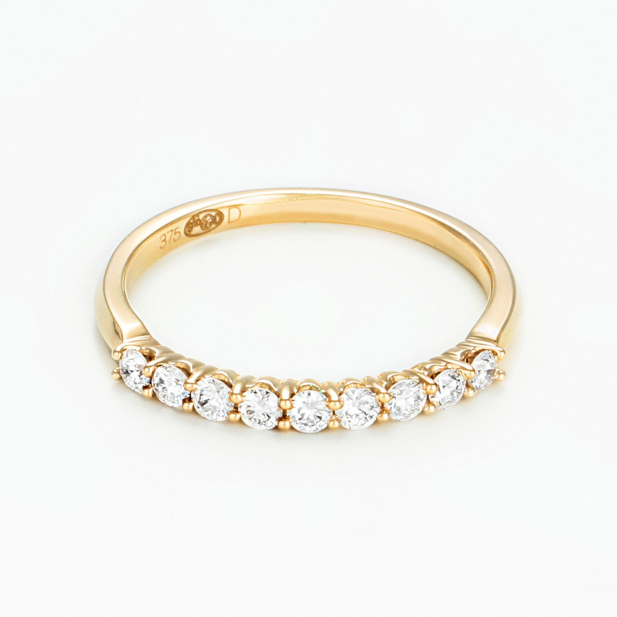 Bague "Affectueuse" Or jaune et Diamant