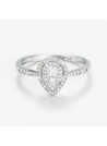 Bague "Agréable" Or blanc et Diamants