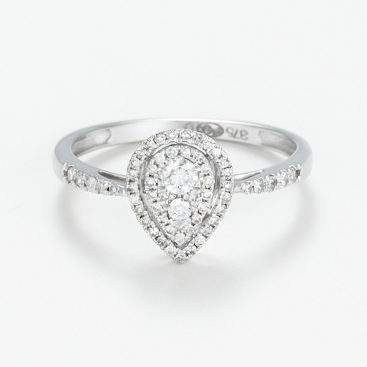 Bague "Agréable" Or blanc et Diamants