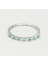 Bague "Amicale" Or blanc et Grenat