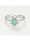 Bague "Amour Brillant" Or blanc et Grenat